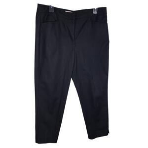 Fabulously Slimming By Chico’s Womens Cropped Pants Size 1 Medium 8 Black Ankle